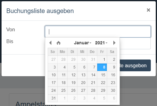 Abb5 Buchungsliste ausgeben