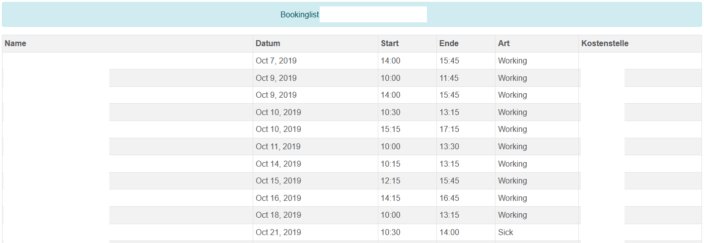 6 booking report